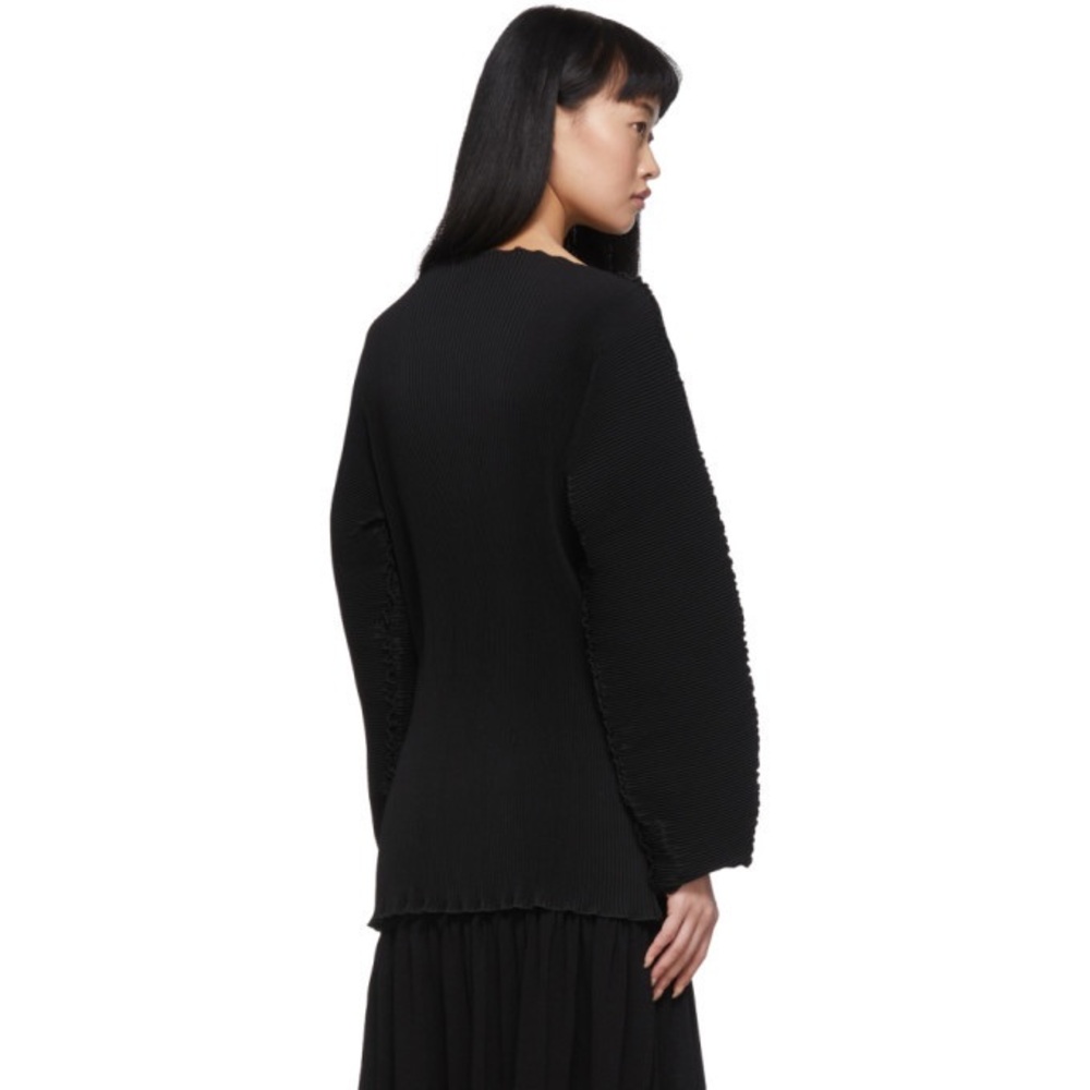 Toteme Black Gathered Azores Plisse Top xs - Picture 2 of 7